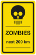 Vector sign zombies next 200 km