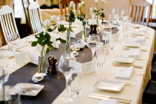 Photo: Wedding venue dinner table Wedding venue dinner table