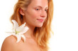 beautiful young woman with flower beautiful young woman with flower