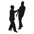 Shadow old couple dancing