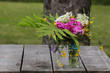 Vase with wildflowers