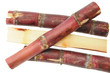 Maroon Color Sugarcane On White background Maroon Color Sugarcane On White background