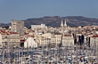 View from old port to Marseille, France