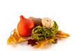Autumn Decoration - Pumpkin And Leaves