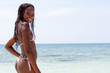 Black bikini woman