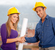 Engineers at a construction site