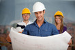 Architects at a construction site