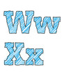 W X Buchstaben