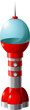Cartoon rocket