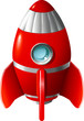 Vektor: Cartoon rocket Cartoon rocket