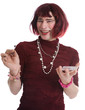 A man dressed as a woman A man dressed as a woman
