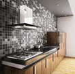 Illustration: Küche interior 3d render Küche interior 3d render