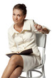 girl in the classic business suit