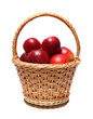 basket with red apples basket with red apples