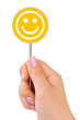 Photo: Smile sign in hand Smile sign in hand