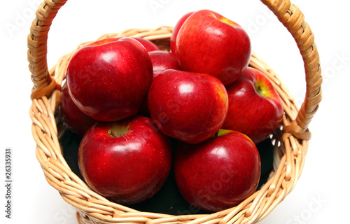 Photo: basket with red apples basket with red apples