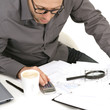 Architektur - Plan mit Lupe