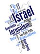 Vektor: Israel map and cities Israel map and cities