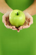 apple in woman hands
