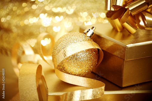 Photo: golden christmas golden christmas