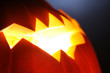 Glowing Jack-O-Lantern detail, close-up background