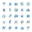Blue Gray Web Icons - Summer and Vacation - Set 8