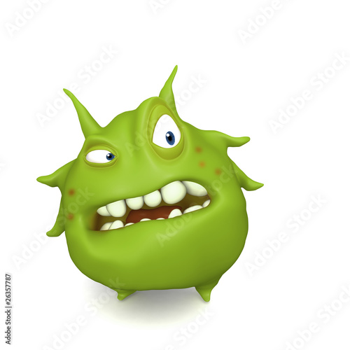 Illustration: big green virus big green virus