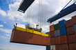 container box loading to cargo ship