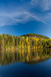 Beautiful photography of autumn on lake in Finland