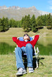 Relax close to an alpine lake