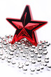 red christmas star isolated on white background