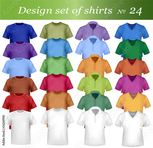 Vector: Twenty-fourth design shirt set. Vector. Twenty-fourth design shirt set. Vector.