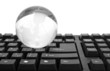 globe and keyboard