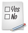 Paper & Pencil Illustration "Yes vs. No"