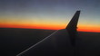 Video: Aerial view of sunset over airplane wing Aerial view of sunset over airplane wing