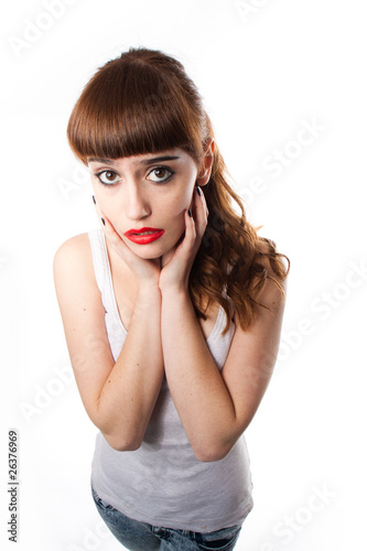 Photo: woman isolated woman isolated