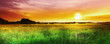 A photo of sunset in the countryside at summertime A photo of sunset in the countryside at summertime