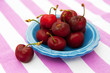 Fresh cherries outdoor