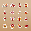 Colorful Christmas icons. Vector Colorful Christmas icons. Vector