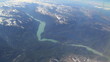 Aerial view of Canadian Rockies from airplane Aerial view of Canadian Rockies from airplane