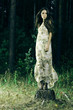 Foto: beautiful girl at a forest meadow beautiful girl at a forest meadow
