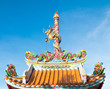 dragon on the roof in China temple
