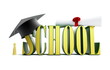 school and graduation cap