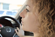 Young women driving