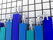 people standing on different levels of the chart
