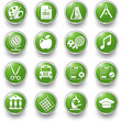 school green buttons