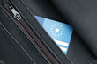 Black wallet with health insurance card