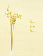 Elegant card with bouquet of ears in a transparent glass vase Elegant card with bouquet of ears in a transparent glass vase