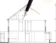 Drawing of a house, in work
