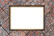 old russian style vintage elegant frame on granite background co